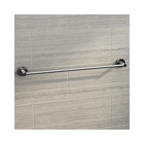 Modern Chrome Towel Rail Bar Wall Mounted Round Bathroom Accessory