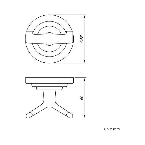 Traditional Chrome Towel Robe Hook Round Bathroom Accessory