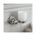 Traditional Chrome Toothbrush Holder Wall Mount Tumbler Bathroom Accessory