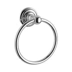 Traditional Wall Mounted Round Towel Ring Holder - Chrome