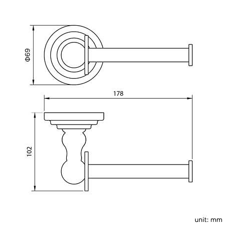 Traditional Chrome Toilet Roll Holder Wall Mounted Bathroom Accessory