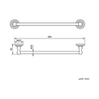 Traditional Chrome Towel Rail Bar Wall Mounted Bathroom Accessory