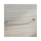 Modern Chrome Towel Rail Bar Wall Mounted Square Bathroom Accessory