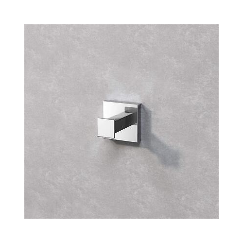 Modern Chrome Towel Robe Hook Luxury Square Bathroom Accessory