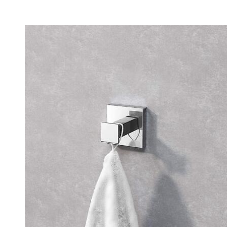 Modern Chrome Towel Robe Hook Luxury Square Bathroom Accessory
