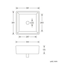 Modern Square Ceramic Cloakroom Basin Countertop Bathroom Sink CA1000