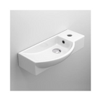 Modern Curved Ceramic Cloakroom Basin Wall Hung Bathroom Sink CA1008