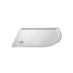 Offset Quadrant Shower Tray 1200x900mm, Stone Resin Tray for Shower Enclosure, Glass Door Bathroom- Right Hand, White