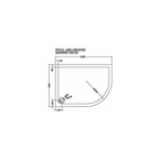Offset Quadrant Shower Tray 1200x900mm, Stone Resin Tray for Shower Enclosure, Glass Door Bathroom- Right Hand, White