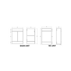 Neptune L Shape Combination Furniture Set - 1100mm Wide - Anthracite Grey
