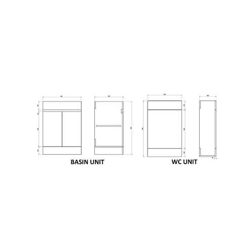 Neptune L Shape Combination Furniture Set - 1100mm Wide - Anthracite Grey