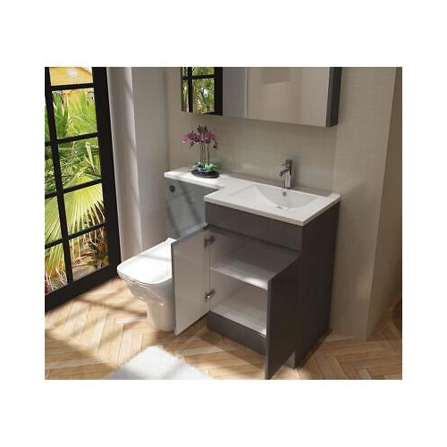 Neptune L Shape Combination Furniture Set - 1100mm Wide - Anthracite Grey