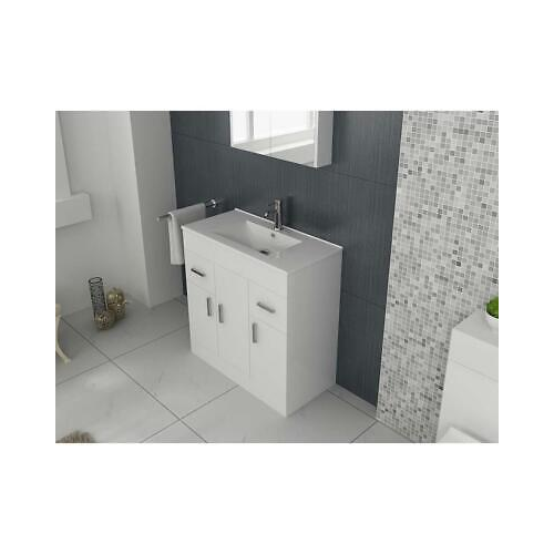 Desire Venus 800 White FS Unit and Slim-Edge Basin - (FLATPACK)