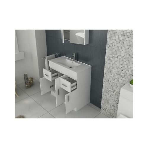 Desire Venus 800 White FS Unit and Slim-Edge Basin - (FLATPACK)