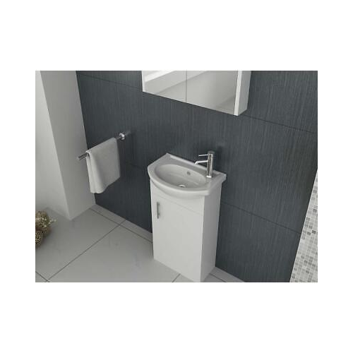 Petite 420mm Unit and basin - white (PET420)