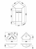 Corner 400 Unit and basin - White (BB.VTCW001)