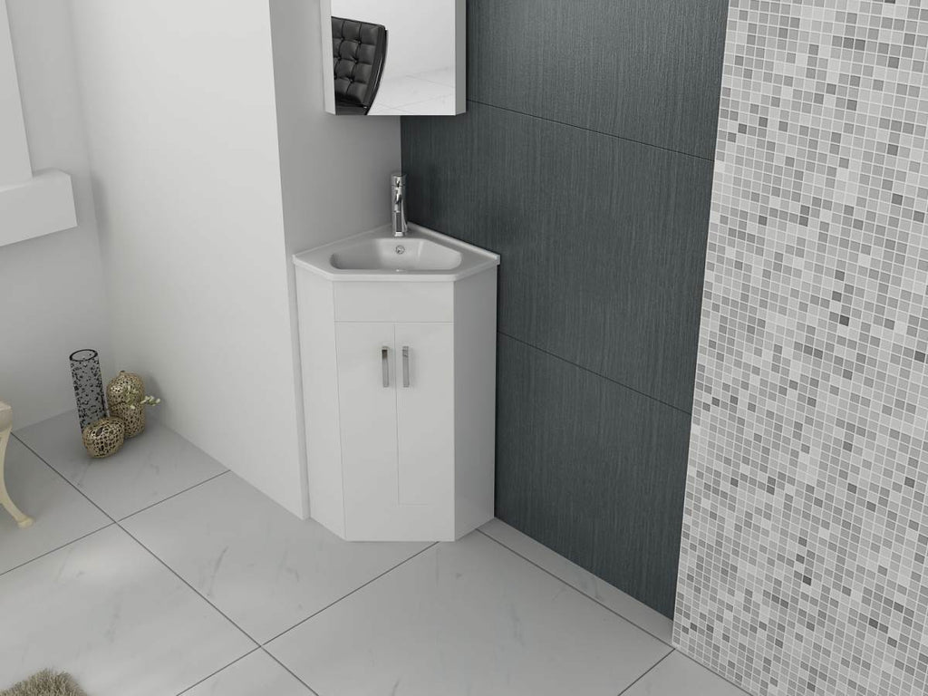 Corner 400 Unit and basin - White (BB.VTCW001)