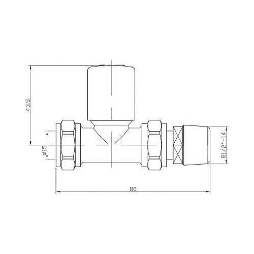 iBathUK Essence Straight Round Radiator Valve Pair, Clip-On Install, Anti-Scald Design, Chrome Radiator Valves, Wall or Floor Mounted, Universal Fit for All Radiators