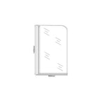 Curved Edge Straight Bath Screen - 1400 x 800mm