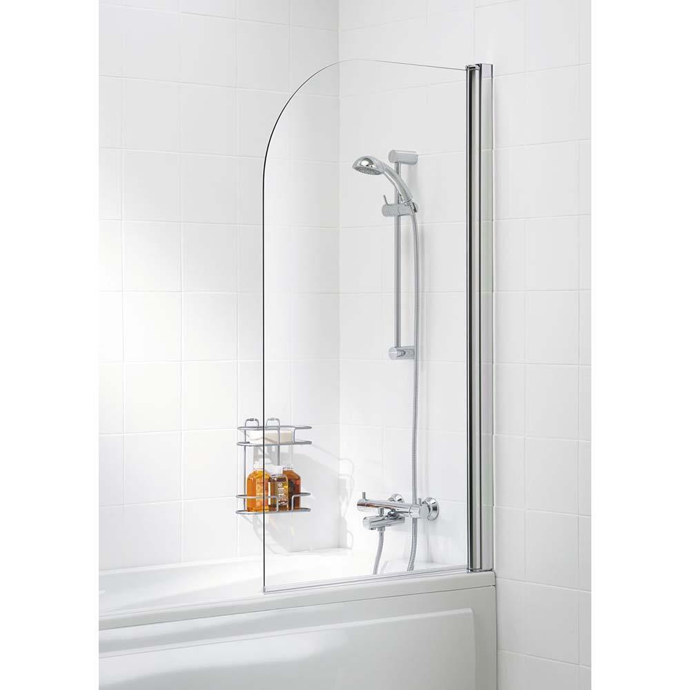 Curved Edge Straight Bath Screen - 1400 x 800mm