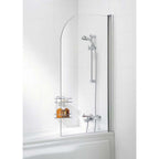 Curved Edge Straight Bath Screen - 1400 x 800mm