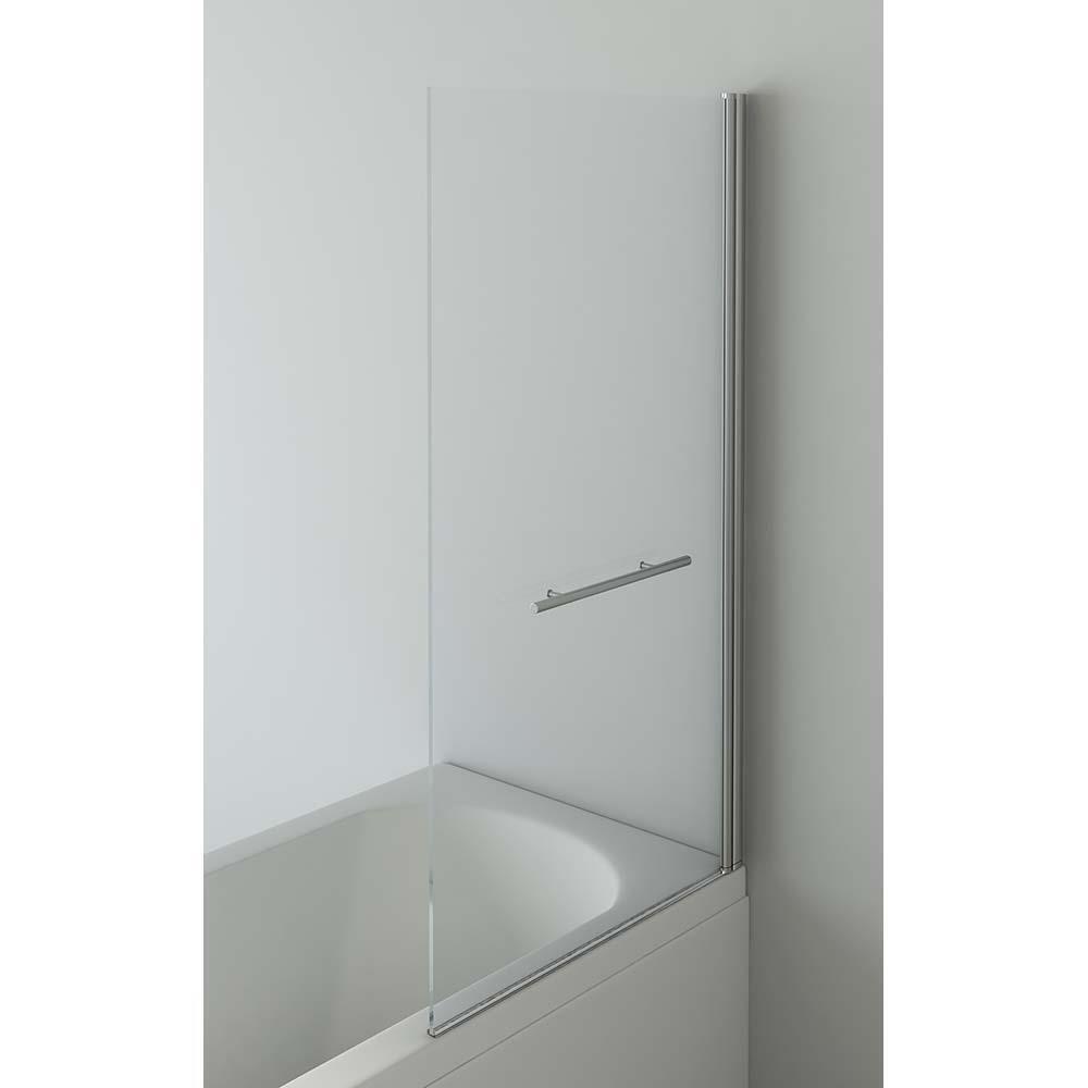 Square Edge Bath Screen with Towel Rail - 1400 x 800mm