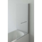 Square Edge Bath Screen with Towel Rail - 1400 x 800mm