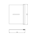 Square Edge Bath Screen with Towel Rail - 1400 x 800mm