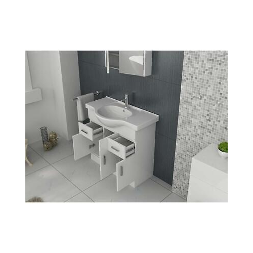 Desire Mars 850 Unit and basin - White (FLATPACK)