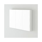 Bathroom Mirror Cabinet Cupboard 2 3 Doors Storage Wall Mounted Furniture White