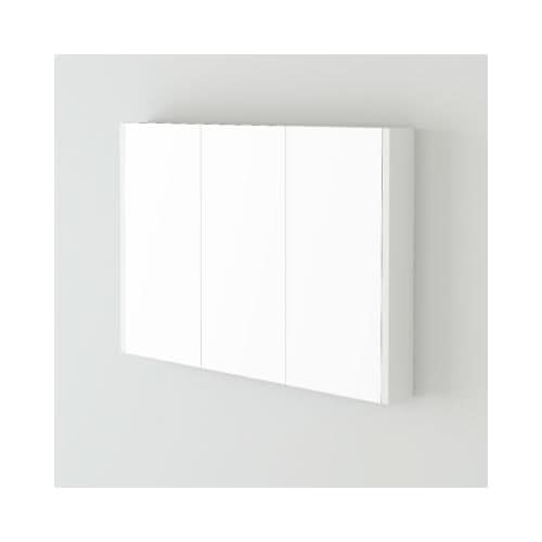 Bathroom Mirror Cabinet Cupboard 2 3 Doors Storage Wall Mounted Furniture White
