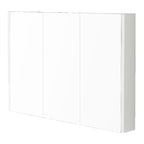 Bathroom Mirror Cabinet Cupboard 2 3 Doors Storage Wall Mounted Furniture White