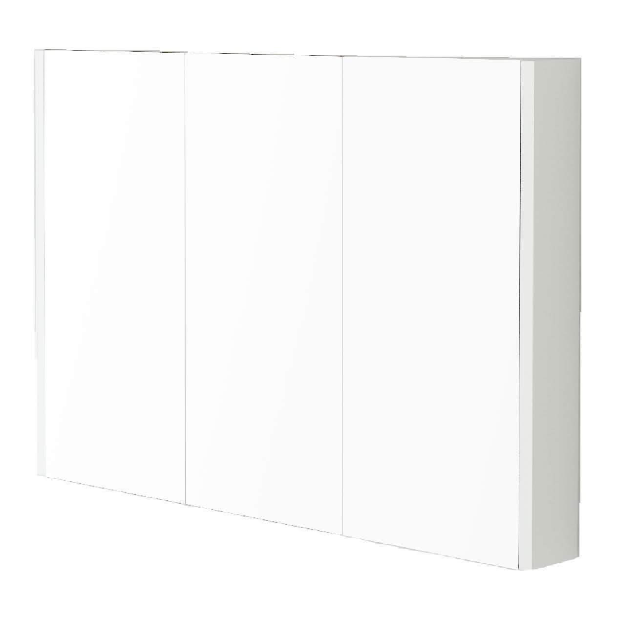 Bathroom Mirror Cabinet Cupboard 2 3 Doors Storage Wall Mounted Furniture White