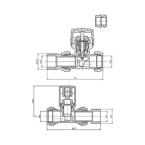 iBathUK Essence Straight Round Inc Lockshield Thermostatic Radiator Valve, Anti-Scald Design, Wall or Floor Mounted, Matt White Valve, Universal Fit for All Radiators