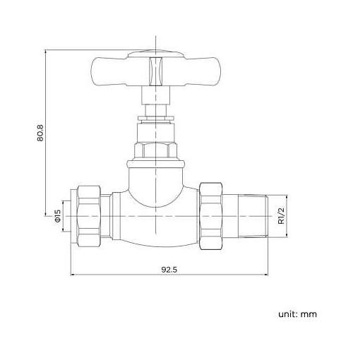 iBathUK Regency Straight Round Traditional Radiator Valve Pair, Anti-Scald Design, Matt Anthracite Radiator Valves, Universal Fit for All Radiators