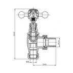 iBathUK Cambridge Traditional Angled Radiator Valve Pair, Chrome, Clip-On Install, Anti-Scald Design, Wall or Floor Mounted, Universal Fit for All Radiators