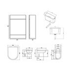 Sphinx Combo 1300 Minimalist 700 Vanity with WC Pack