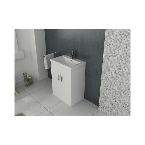 Desire Venus 800 White FS Unit and Mid-Edge Basin - (FLATPACK)