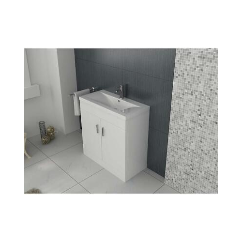 Desire Venus 800 White FS Unit and Mid-Edge Basin - (FLATPACK)