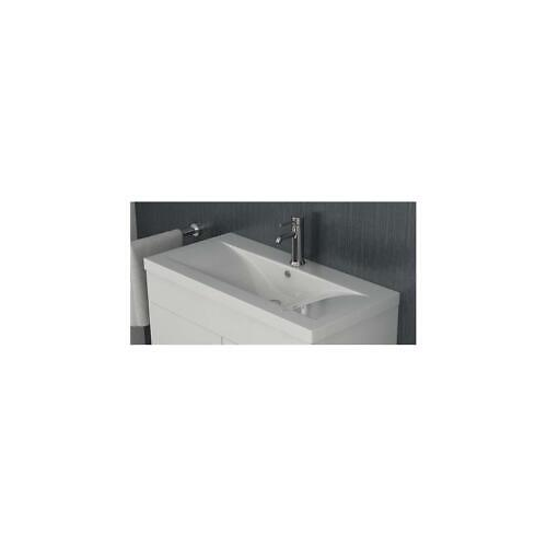 Desire Venus 800 White FS Unit and Mid-Edge Basin - (FLATPACK)