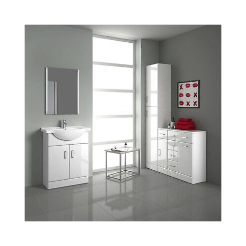 QUARTZ 650 BASIN UNIT HIGH GLOSS WHITE