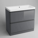 iBathUK Floor/Wall Mounted Vanity Unit With Basin