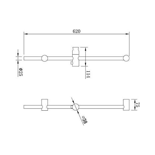 Std Round Riser Kit only - (Adjustable handset holder)