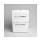 AVON 600 FS CABINET WITH 2 DRAWS HG WHITE & SLIM BASIN