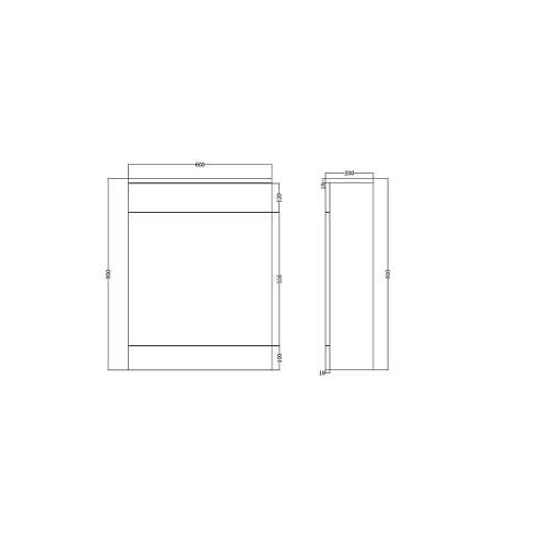 Venus 600x200 WC unit White