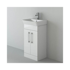 Modern 2 Door Floorstanding Vanity Unit With Basin - White