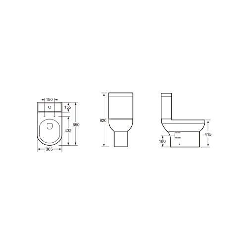 Rimini CC Pan, Cistern & Wrapover PP Seat