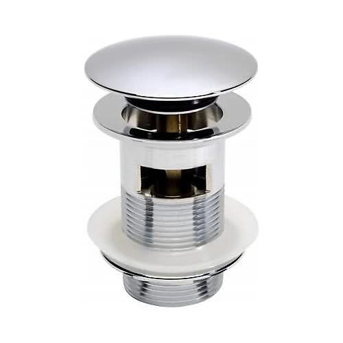 Basin Waste Slotted UnSlotted Dome Bathroom Click-Clack Sink Pop Up Push Button