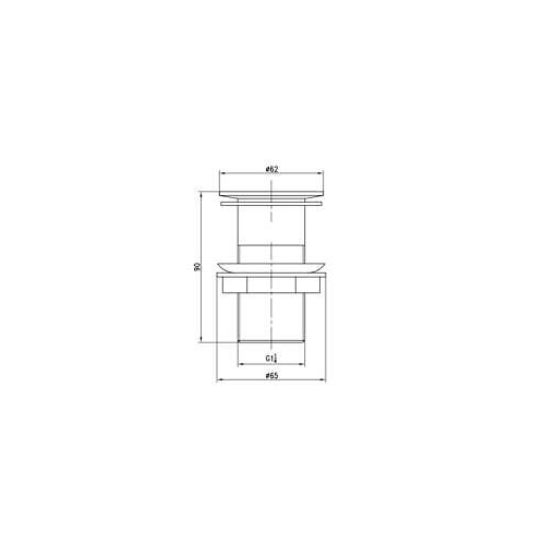 Full Dome basin waste chrome - unslotted