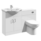 Bathroom Vanity Furniture Set WC Toilet Seat Unit Pan Cistern - 1250mm